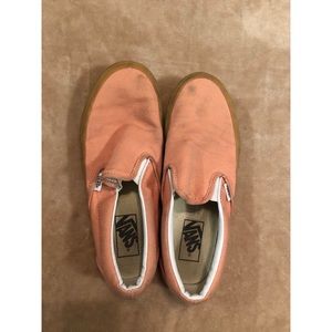 Peach and tan vans